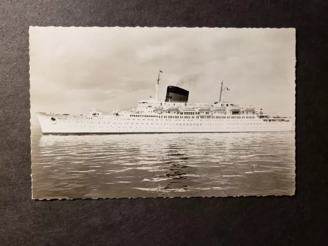 Passenger Ship SS ANTILLES, French Line Naval Cover Unused Postcard