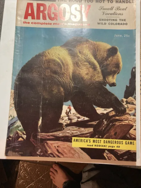 1956 Argosy Jun & Sept Hitler's Fortress Omaha Beach Frogman Kodiak Bears Mag1 2