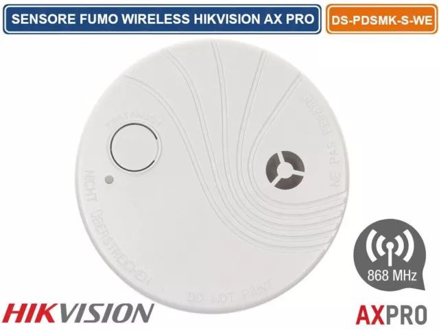 Rilevatore Di Fumo Fotoelettrico Wireless 868Mhz Hikvision Ax Pro