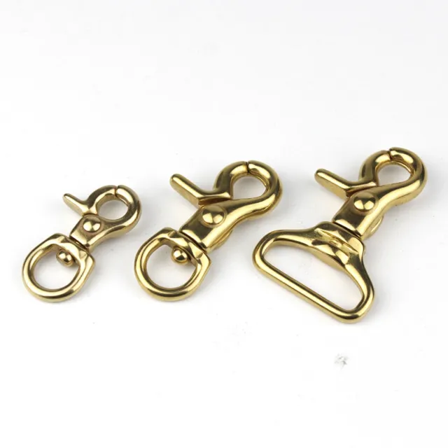 Brass Lobster Clasps Swivel Eye Fob Trigger Snap Hook for Leather Carft Keychain