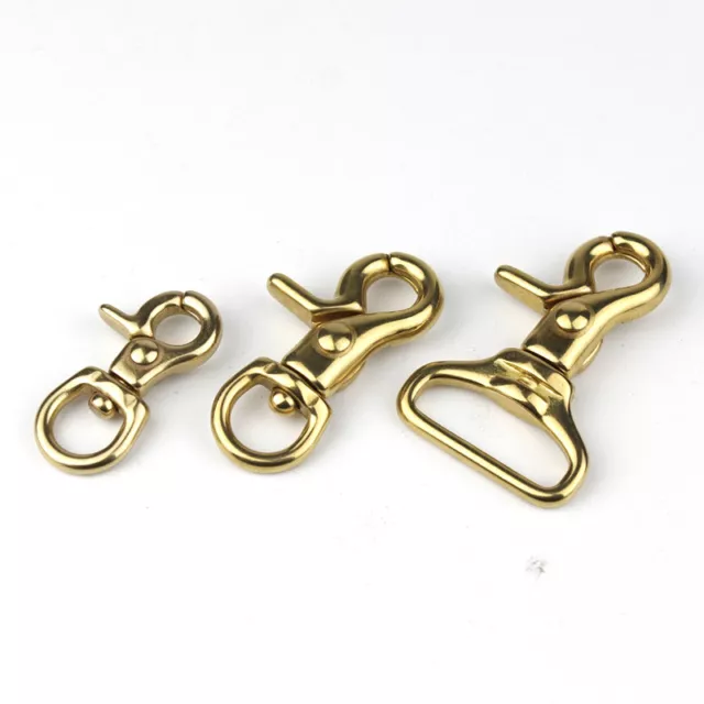 Brass Lobster Clasps Swivel Eye Fob Trigger Snap Hook for Leather Carft Keychain