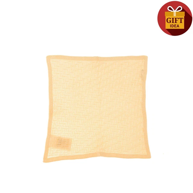 MALO Fazzoletto Lavorato a Maglia Tasca Quadrato Zig Zag Modello Made in Italy