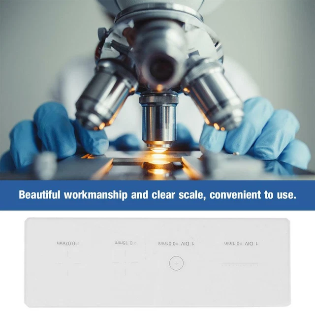 Microscope Slides Scale Ruler MICROSCOPE K9 OPTICAL Glass Micrometer Calibration Slide Scale Ruler ...