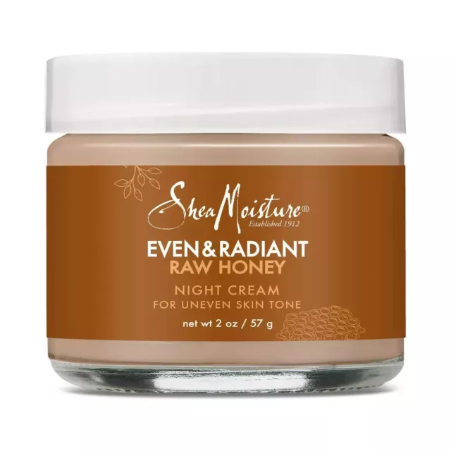 NEW SheaMoisture Even & Radiant Raw Honey Night Face Moisturizer-2 oz