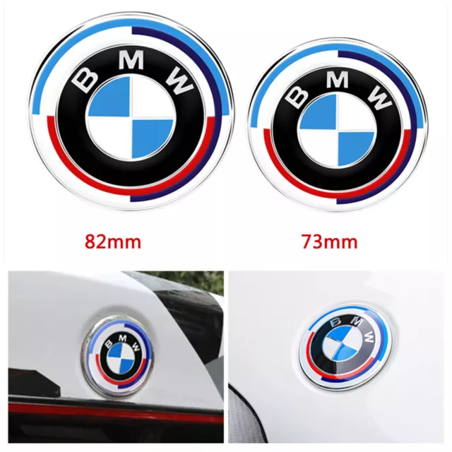 82+74mm Emblème Série M 50ème Anniversaire Badge de capot et de coffre pour BMW