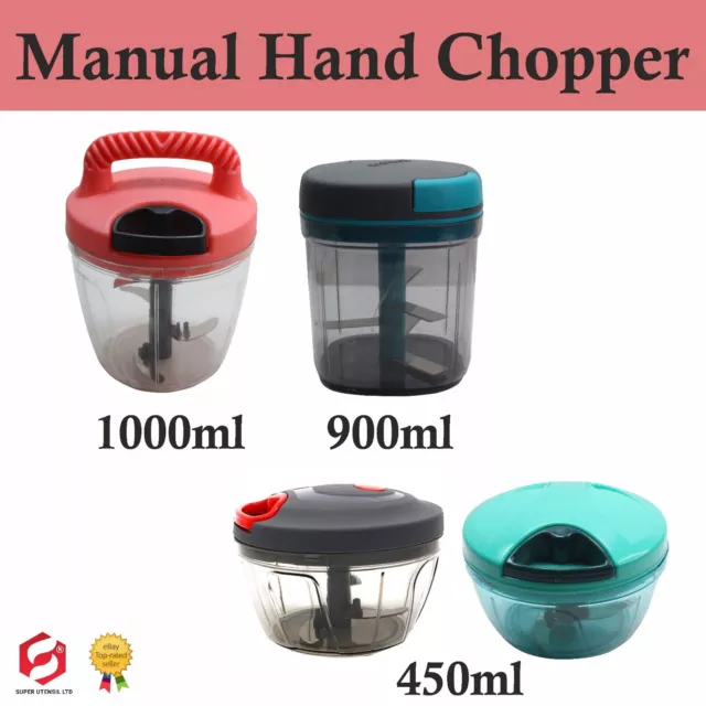 Food Chopper Manual Pull Cord Pulling Vegetable Slicer Hand Blender Kitchen Tool