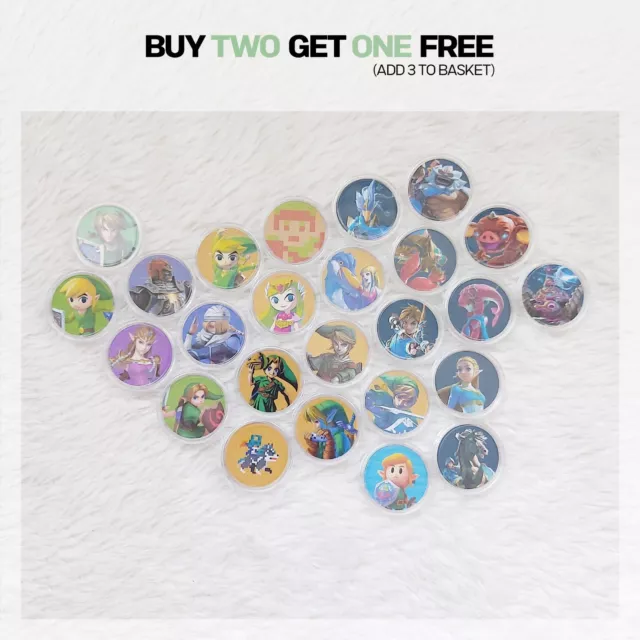 Legend of Zelda - Choose Any Custom Handmade Amiibo NFC Coin TotK BotW