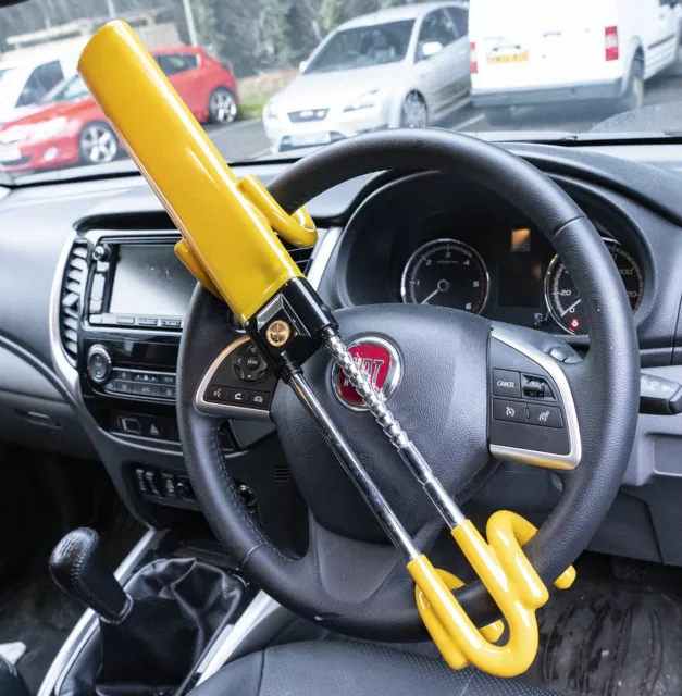 Steering Wheel Lock High Security Anti Theft Twin Bar for Ford Focus All Years