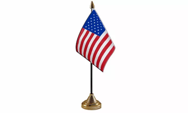 USA Table Desk Flag - 10x15 cm - Hand Waving United States America Stars Stripes