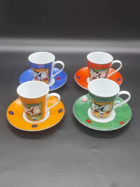 MAXWELL & WILLIAMS Comical Cow Demi Espresso Cup And Saucer Set Of