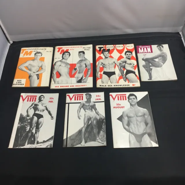 Lot Vintage Vim & Tomorrow’s Man 1950s Male Beefcake Bodybuilding Magazine 54-57