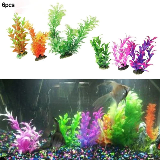 Pianta artificiale erba acquatica parti serbatoio accessori 16 cm decorazione alghe 11