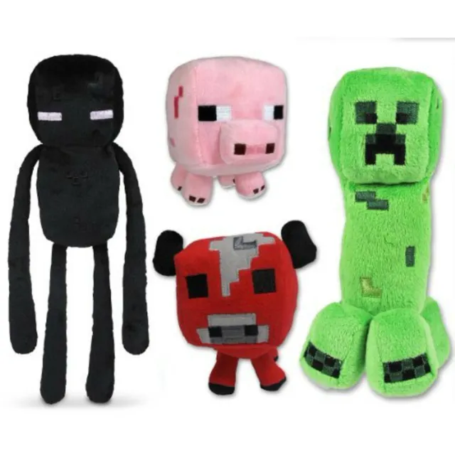 Minecraft Plush 4pc set (Enderman, Mooshroom, Creeper, Baby Pig) NWT USA SELLER