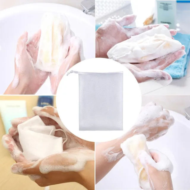 Baigner la peau Sac à savon Filet de mousse de savon Outils de nettoyage Baokou