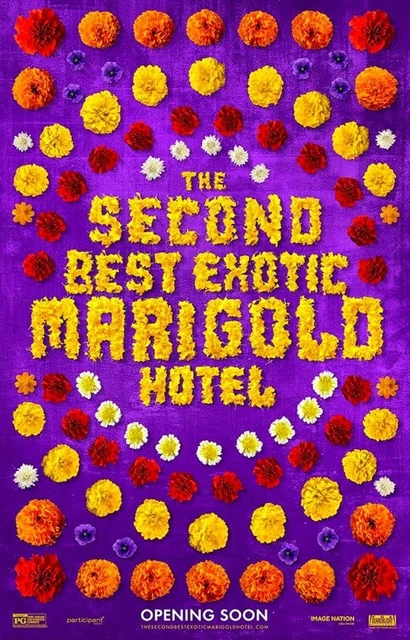 Second Best Exotic Marigold Hotel vg 27x40 ORIGINAL D/S MOVIE POSTER