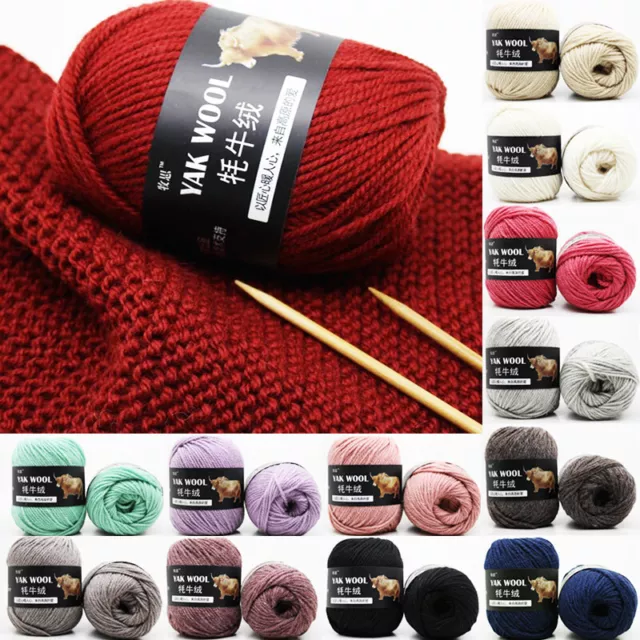 100g/roll Super Soft Yak Wool Yarn Crochet Hand Baby Warm Knitting Craft