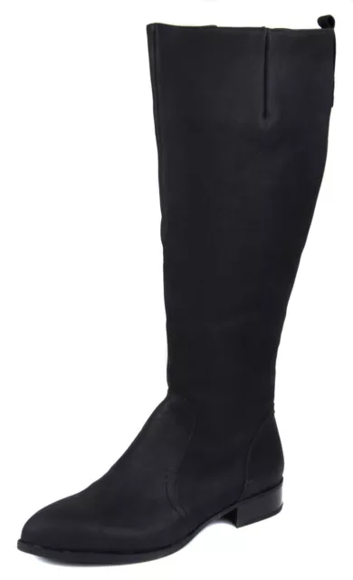 Nine West Women's Black Nicolah Tall Leather Riding Boot Shoes Ret $179 New