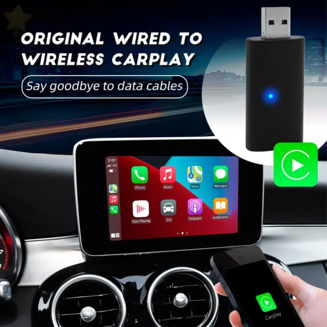 Wireless CarPlay Adapter For iPhone Apple Wireless Carplay Dongle,Plug Play 5GHz