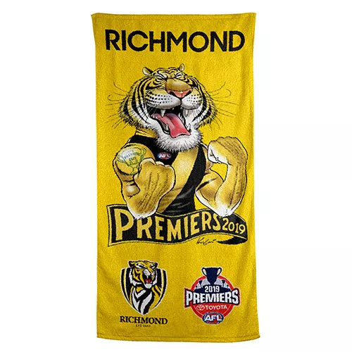 2019 Premiers Premiership AFL Grand Final Beach Bath Towel Caricature Gift