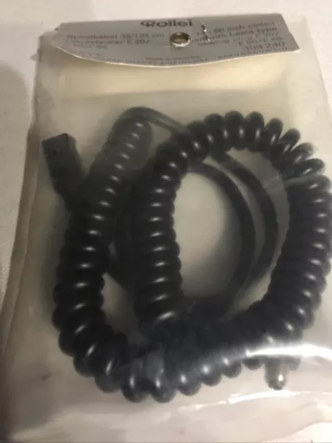 #30366 - Cable espiral Rollei Leica 35/125 cm conector Leica E20 E50 E55