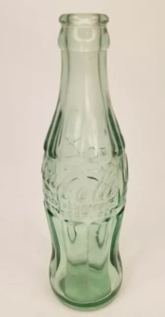 Vintage Coke Coca Cola 6oz Green Glass Bottle, Embossed,  Anchor Hocking