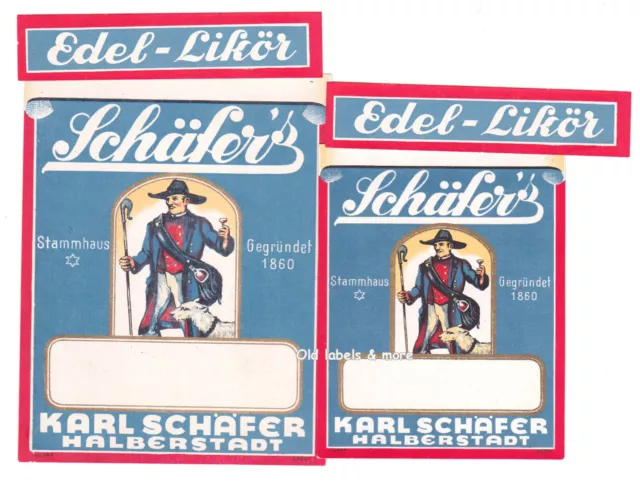 x6799 HALBERSTADT Karl Schäfer BLANKO-Etikett liquor label