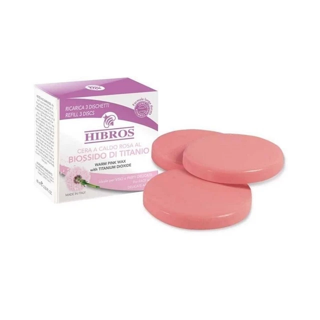 HIBROS Cera Caliente Rosa En Dióxido De Titanio Recambio 60 ML-8001834019338