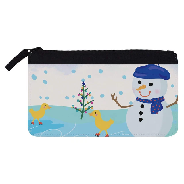 'Snowman and Skating Ducks' Pencil Case (PC00048030)