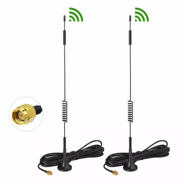 2x SMA Magnetic Antenna For Cellular DLink DWR-922 LTE LAN/WiFi Wireless Router