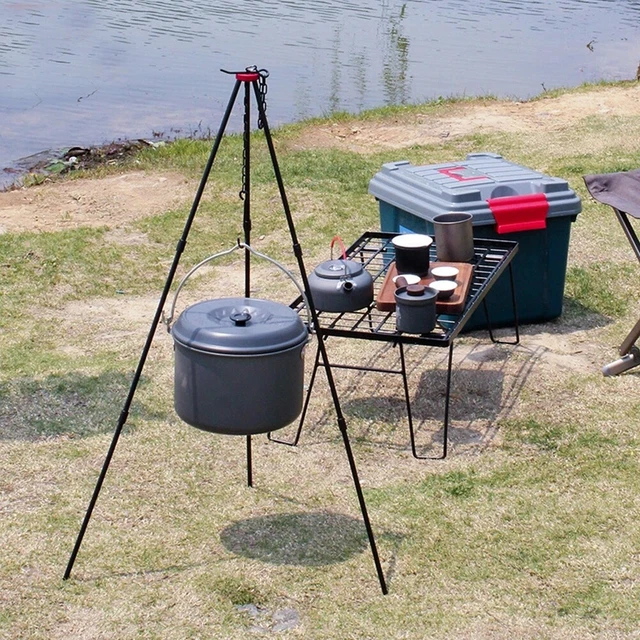 BBQ DREIBEIN GESTELL OUTDOOR CAMPING PICKNICK STATIV FALTBAR KOCHTOPFHALTER Heiß