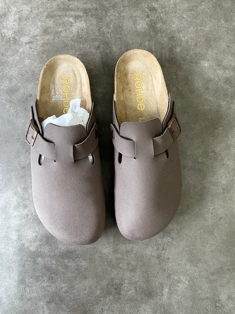 Sandali pantofole da uomo Rohde Grado Mules marroni taglia 45
