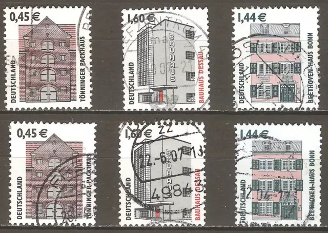 (10); BUND gestempelt; 6 Rollenmarken in 3 Sorten mit Nummer aus "SWK"! 2&3stel.