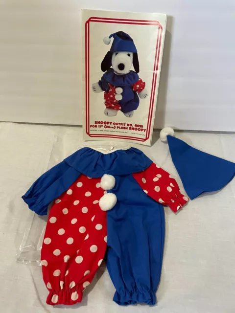 Vintage 1970s Peanuts Snoopy Clown Outfit - Red White and Blue w/ Hat 4078 Mint