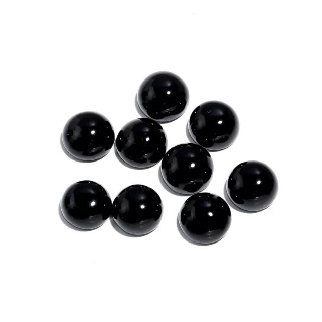 Natural black onyx Round Shape Cabs Cut Loose Gemstone For jewellery making, AAA