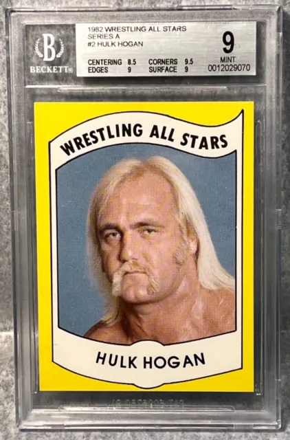 1982 Wrestling All Stars HULK HOGAN Rookie Card BGS 9 Mint Condition WWE RC