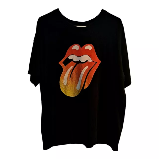 Vintage The Rolling Stones 1978 Tour Black T-Shirt With Tongue Size Large