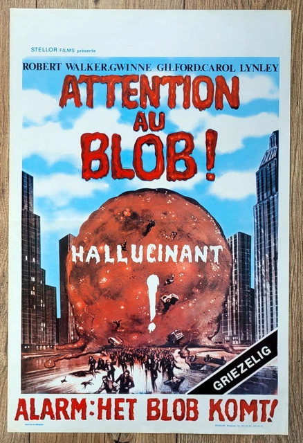 belgian poster BEWARE ! THE BLOB, horreur LARRY HAGMAN, ROBERT WALKER Jr,