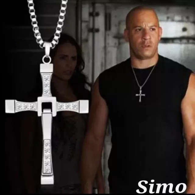 HALSKETTE KREUZ KETTE Vin Diesel Dominic Toretto Anhänger Fast and Furious  NEU