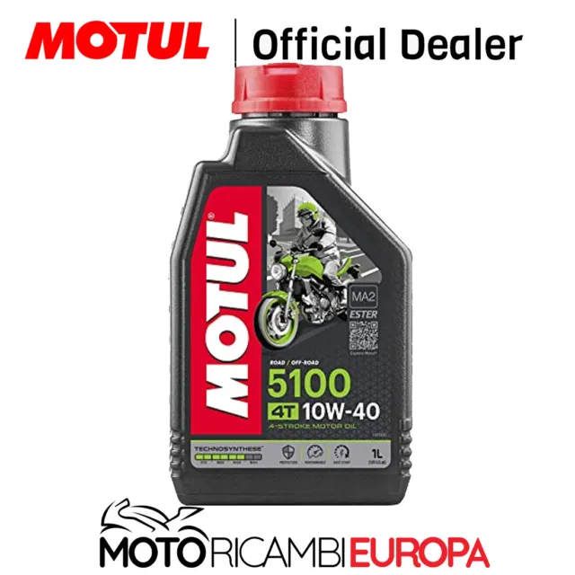Motul 5100 1litro lt Olio Motore Moto 4T 10W40 100% Sintetico Technosynthese MA2