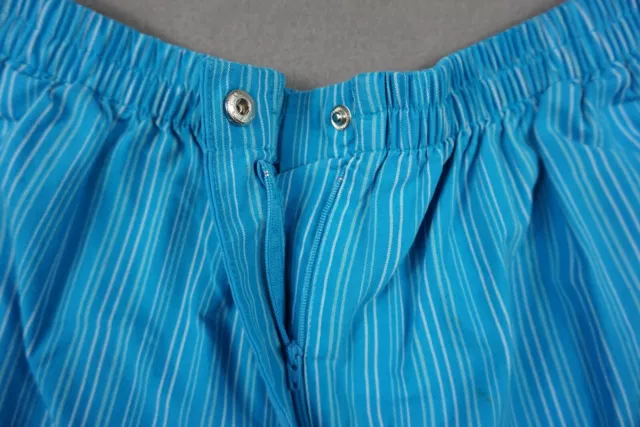 KAREN SCOTT SPORT Shorts Womens 10 Striped Blue Retro Elastic Waist ...