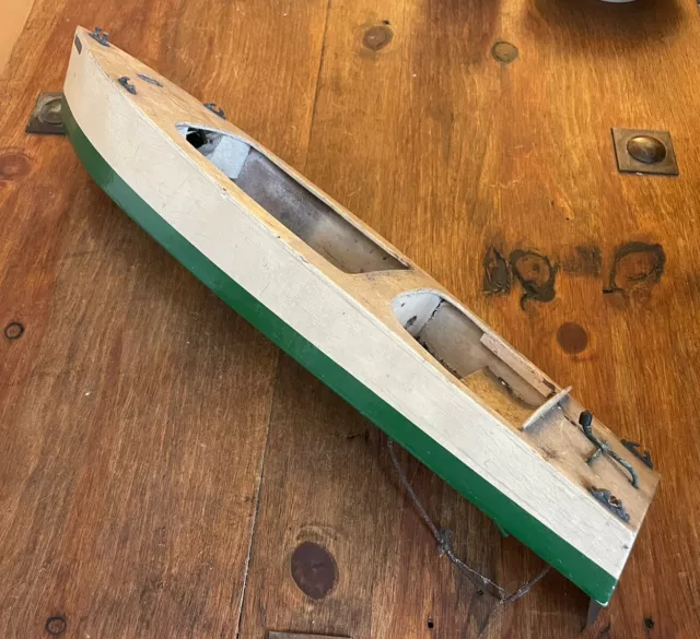 Rare Tri-Ang Wooden Speedboat....pre War…For Restoration