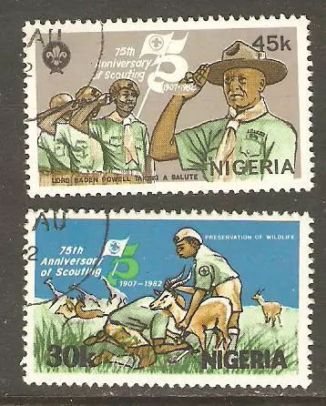 NIGERIA 1982 75th Anniv BOY SCOUTS Animals Used