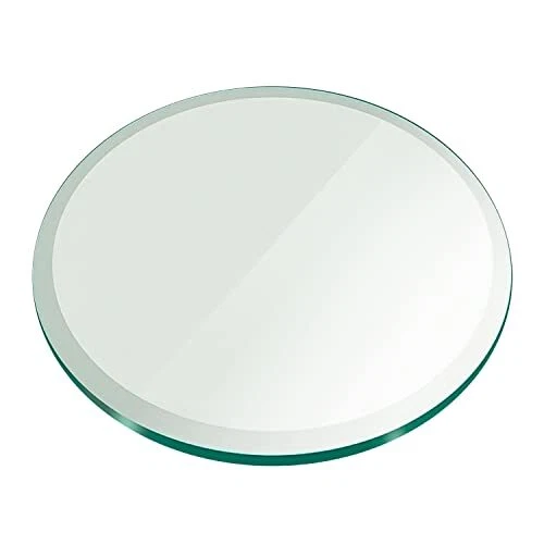 30" Inch Round Glass Table Top 1/2" Thick Tempered Beveled Edge by