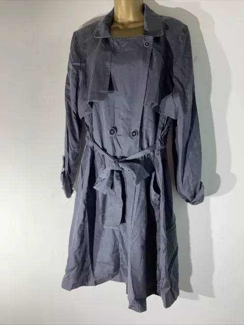 womens Creenstone Size 44 Uk 16 Grey Mid Length Light Weigh Rain Mac Trench Coat