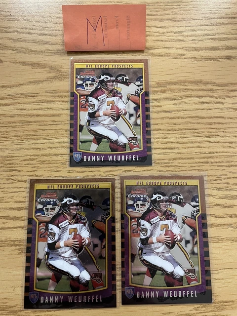 (3) 2000 Bowman Chrome NFL Europe Prospects Danny Weurffel #146 Rookie RC
