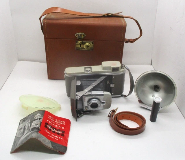 Vintage Polaroid Land Camera Model 80A Carry Case instructions/ accessories