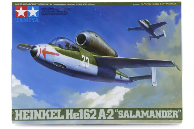 Tamiya 1/48 Heinkel He162 A-2 Salamander Fighter Scaled Plastic Model Kit
