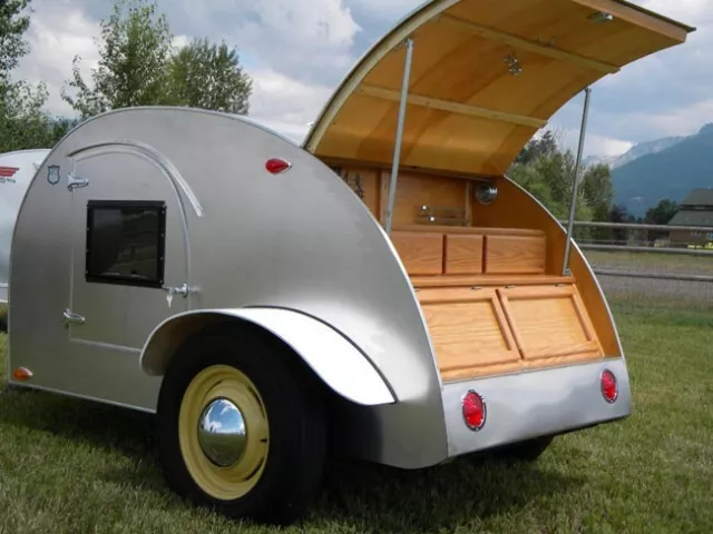 DIY Plans for an 8-foot Teardrop Camper Trailer Tear Drop Vintage Camper RV