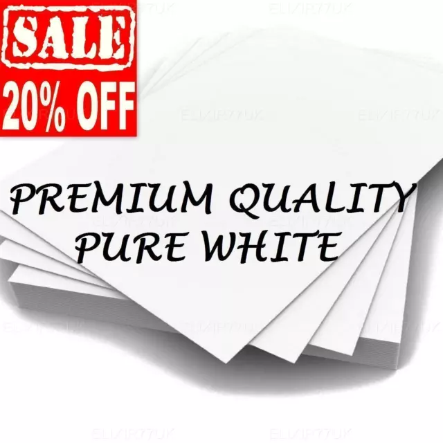 100 SHEETS A4 WHITE 300 gsm THICK CARDS PRINTER CRAFT MAKING DECOUPAGE LOT PAPER