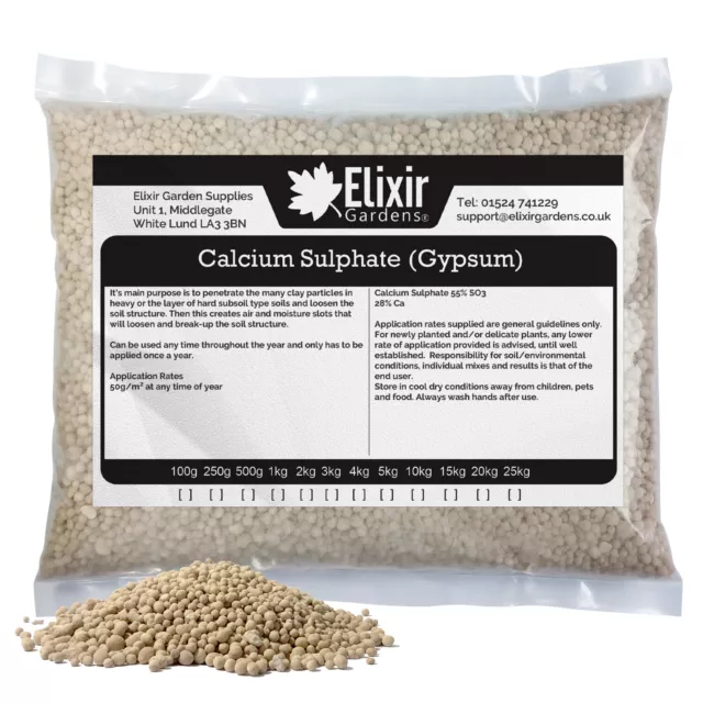 Gypsum Fertiliser (Calcium Sulphate) | Natural Agricultural Clay Soil Improver